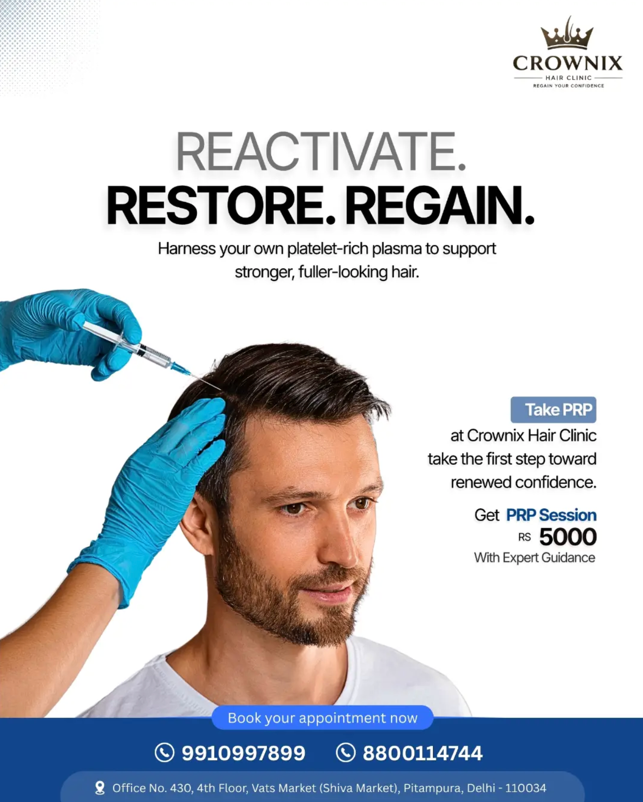 Crownix Hair Clinic patient result