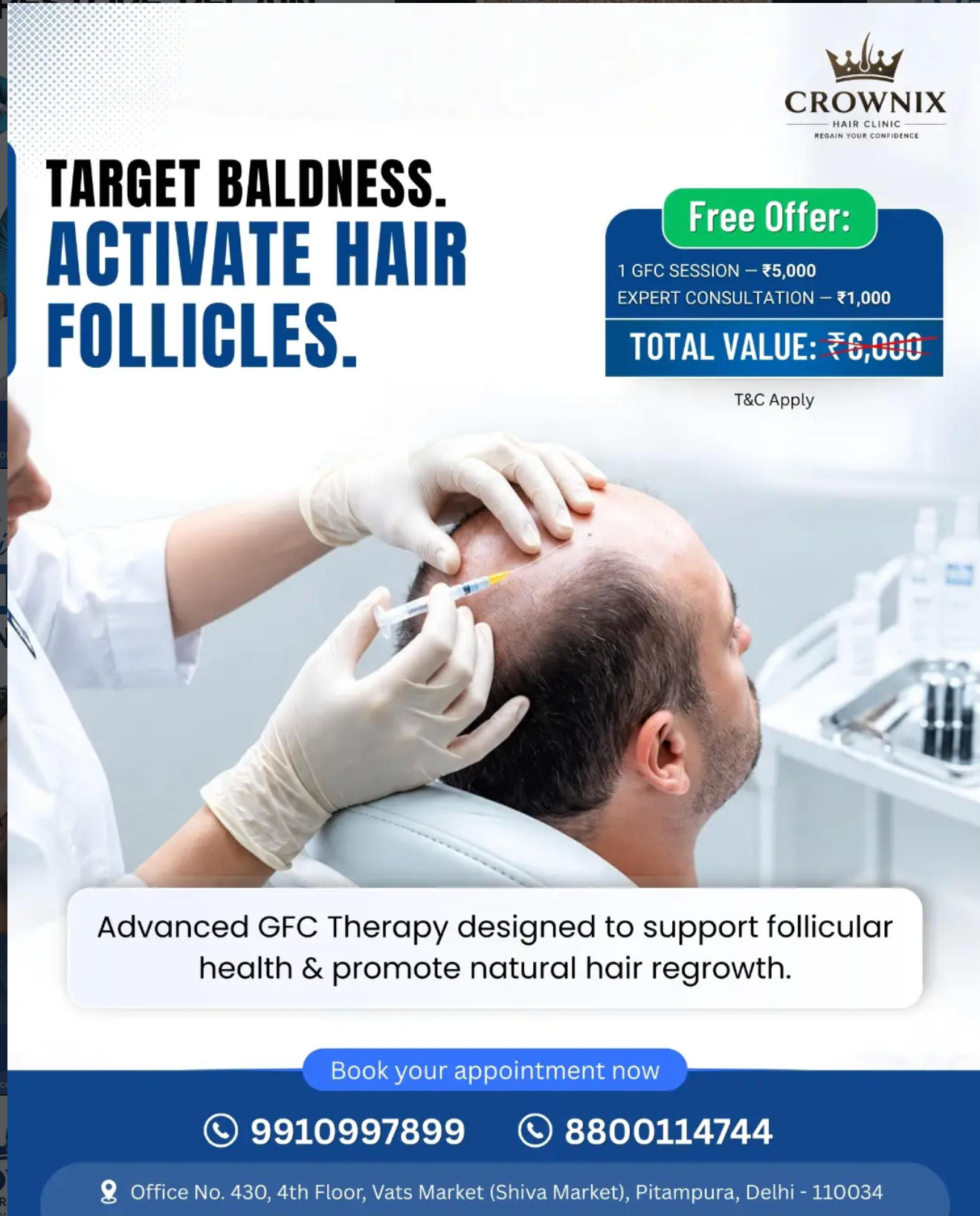 Crownix Hair Clinic procedure room